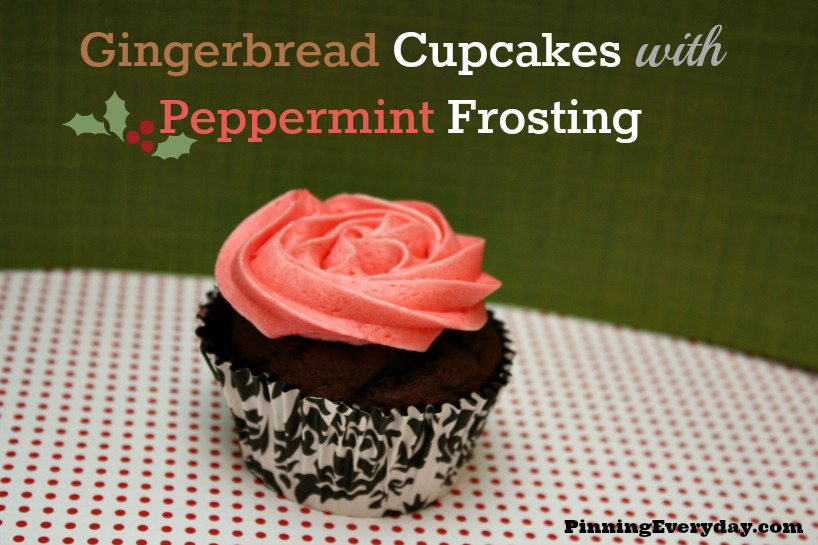 Gingerbread Cupcake with Peppermint Frosting